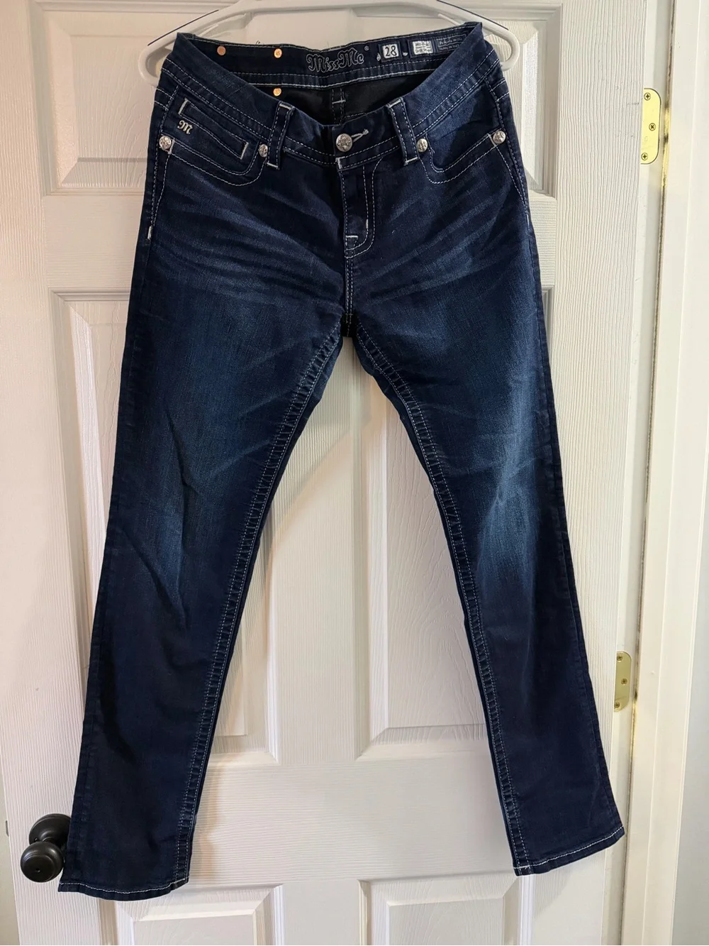 Miss Me Women's Skinny Jeans - Dark Indigo Blue